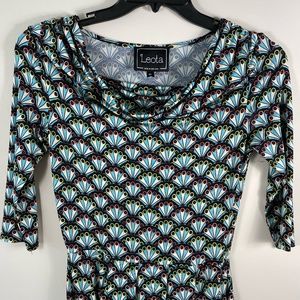 Leota Chase and Wonder Cowl Neck Career Dress Size M